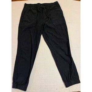 Athleta Farallon Jogger Pants For Women M Black Cotton & Spandex athletic casual